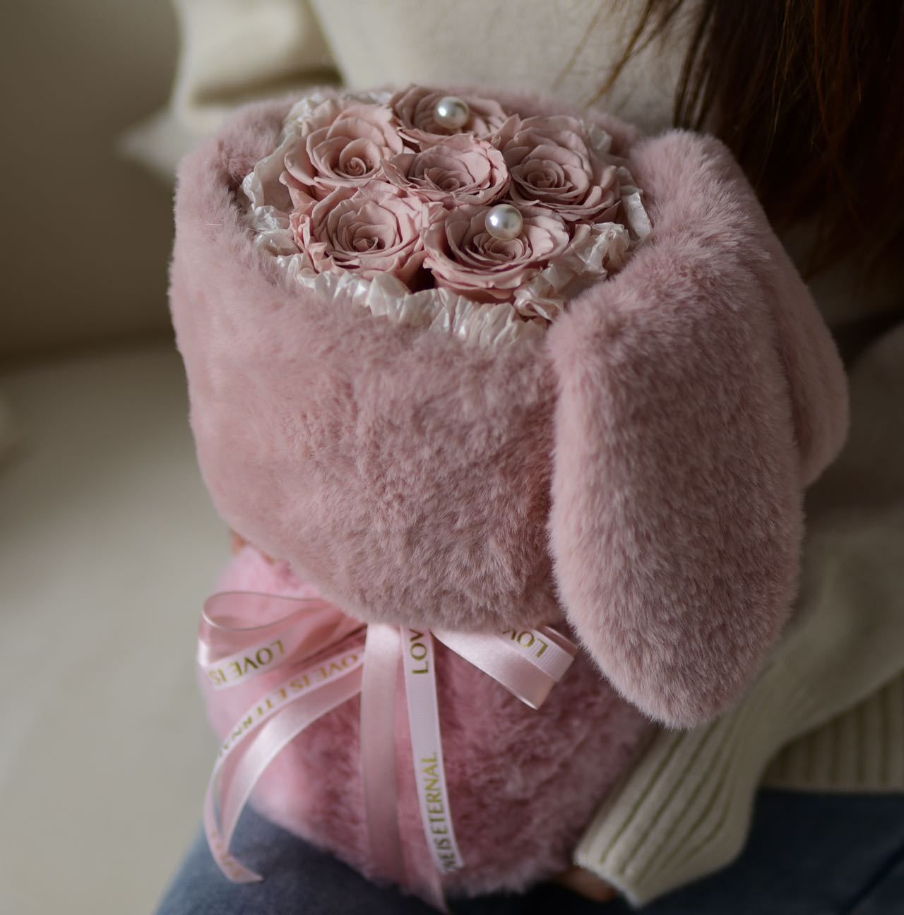 카드 파우더 꽃다발 7*24cm