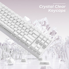 Xvx水晶魔浪キーキャップは十字機械磁気軸キーボード60wootingマイに適合しています。