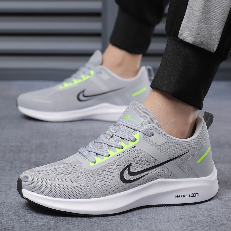 Men's popular cross-border new model breathable mesh sports lightweight shock-absorbing thick-soled running shoes, fashionable and versatile casual shoes