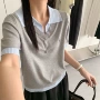 宽松新款显瘦短袖针织衫
