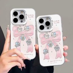 Angel Rabbit Bow Tie Apple 15 Pro Max Phone Case iPhone 14/13/12 Cartoon XS/XR New/11