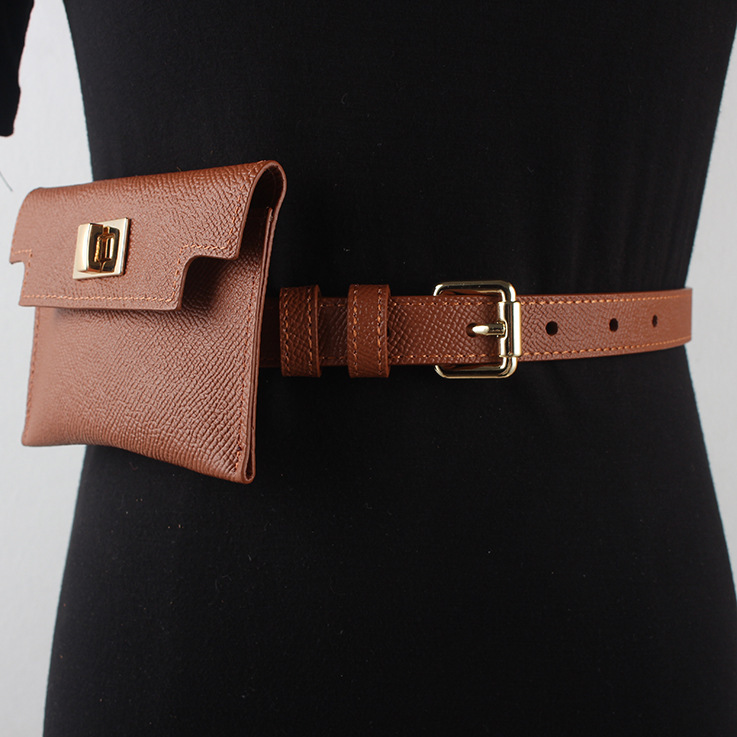 Bag 2025 New Trendy High-End Fashion Niche Designer Genuine Leather Waist Bag Crossbody Bag Ins Belt Mini
