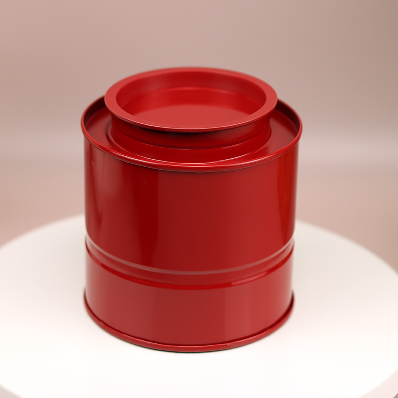 Latas apiladas, cilindros, latas de té, latas selladas, envases de regalo, cajas de hojalata de color sólido, lugar de origen del fabricante