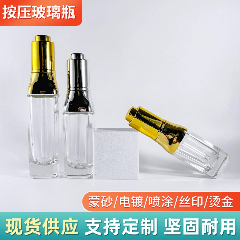 Новый продукт спот 30ml бутылка с жидкой жидкостью для основы, нажмите на бутылку с капельницей, чтобы изолировать стеклянную бутылку для макияжа