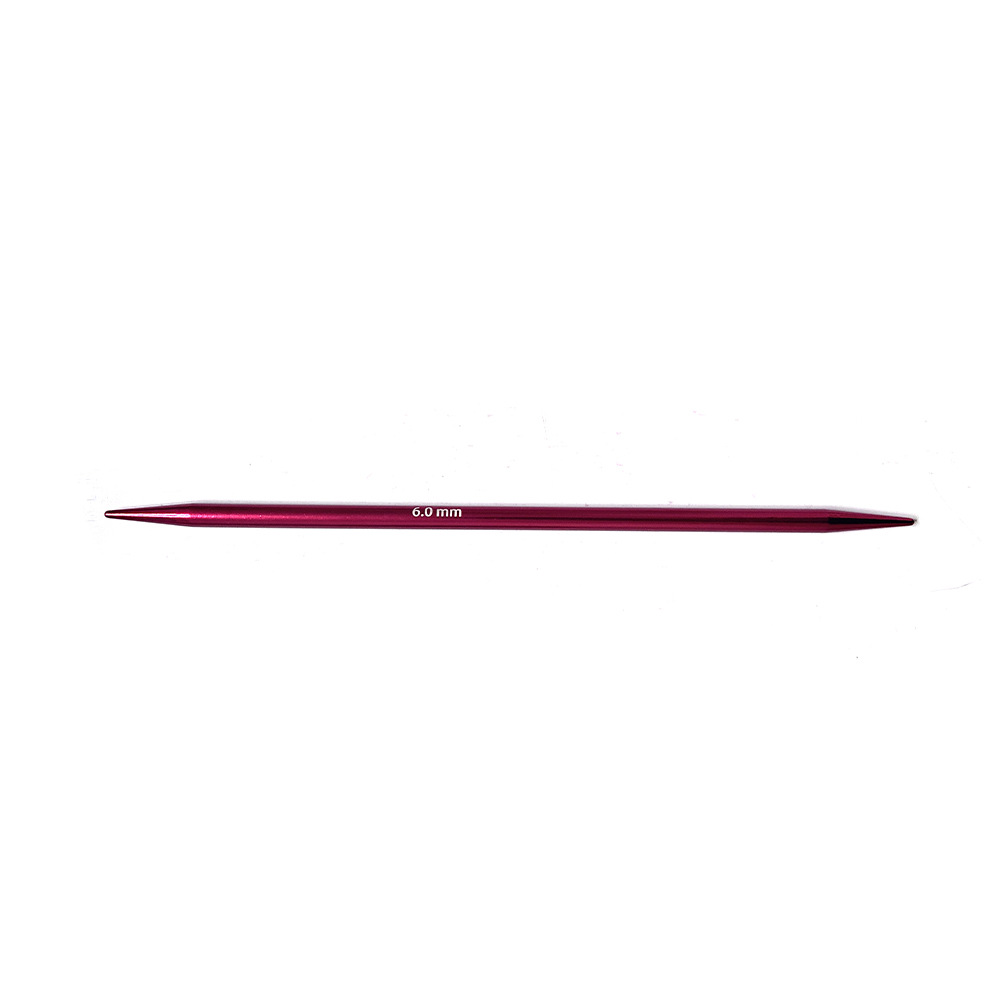 Herramientas de tejido rojo de doble punta aguja de lana roja aguja de suéter de alúmina 20cm 11 bolsa de Pu