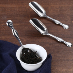 Thick stainless steel small tea spoon tea set accessories tea shovel coffee powder spoon wholesale gift logo