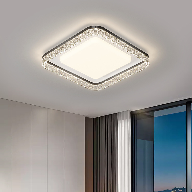 [Seleccionado cuidadosamente] Lámpara de techo, estilo italiano, luz, lujo, hogar, rectángulo, ultrafino, sala de protección ocular, paquete de lámparas para toda la casa