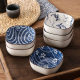 Japanese-style retro ceramic small dish sauce dish snack dish Jiugongge hot pot household seasoning dish snack dish tableware