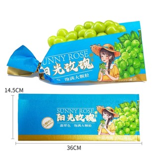 Thickened Brushed Sunny Rose Single String Sunny King Fragrant Printing Special Packaging Bag Green Fruit High-grade Internet Celebrity Hand-painted