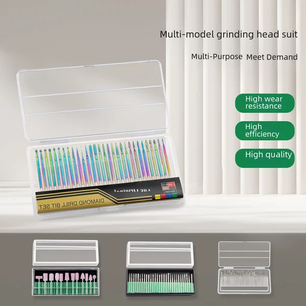 Nail Tools Quartz Grinding Head 12 Pack Grinding Wheel Grinding Head Nail Grinding Machine Applicable 2.35 Handle Grinding Head
