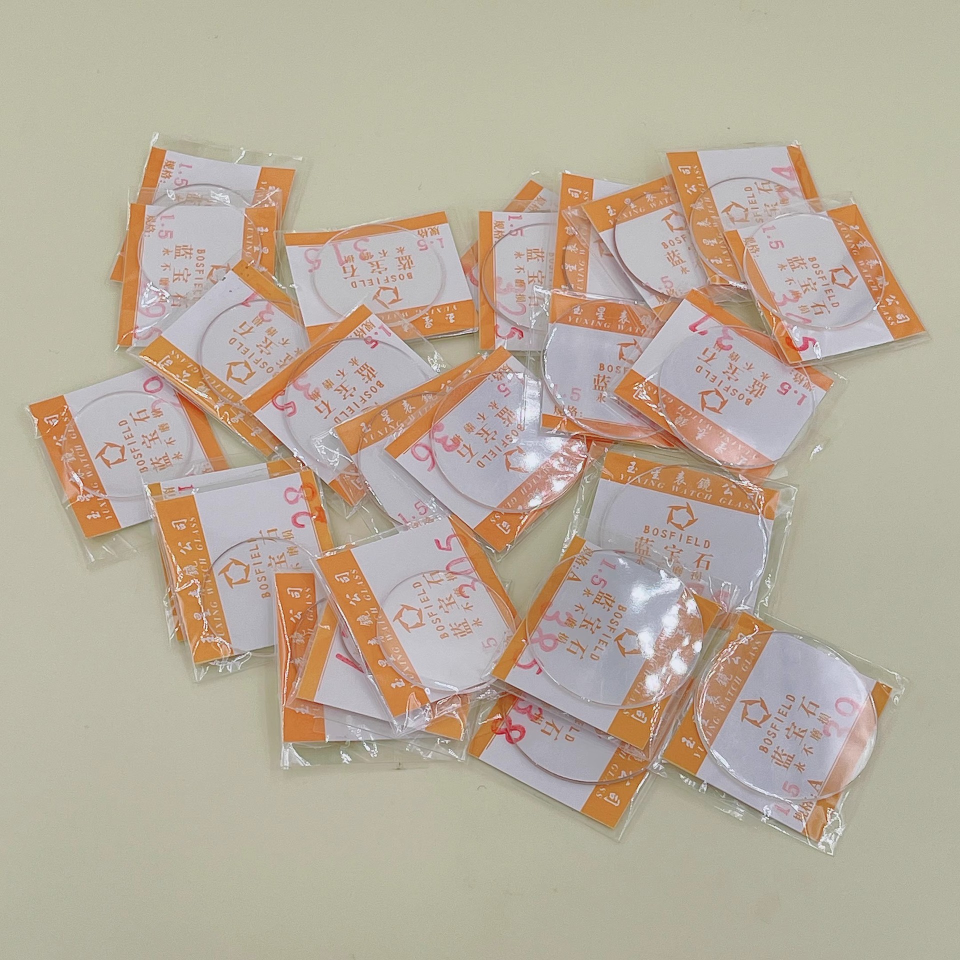 手表配件 蓝宝石1.5厚平面镜片 手表玻璃 表面 表蒙27mm-39mm