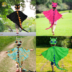 Dinosaur Scale Pattern Cloak Hat Mask Children's Costume Halloween Christmas Cosplay Costume