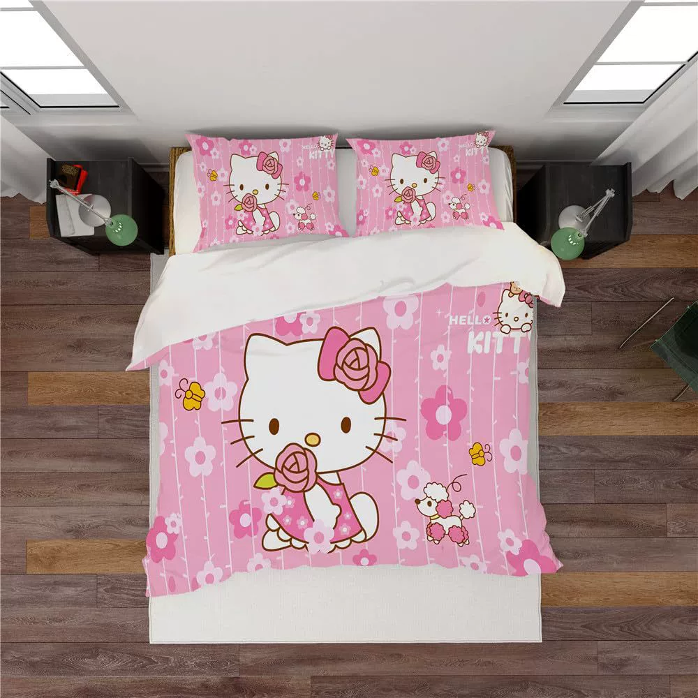 Пододеяльник Cartoon Fuchsia, полиэстер 90 г, цифровая печать, разные размеры (с наволочками)