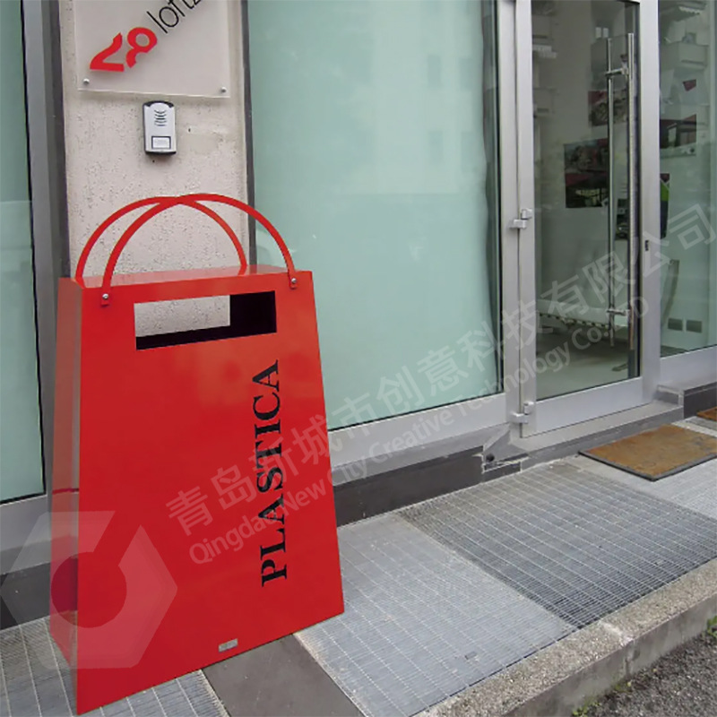 户外垃圾桶不锈钢创意铁艺室内外果皮箱售楼处商场学校环卫垃圾筒