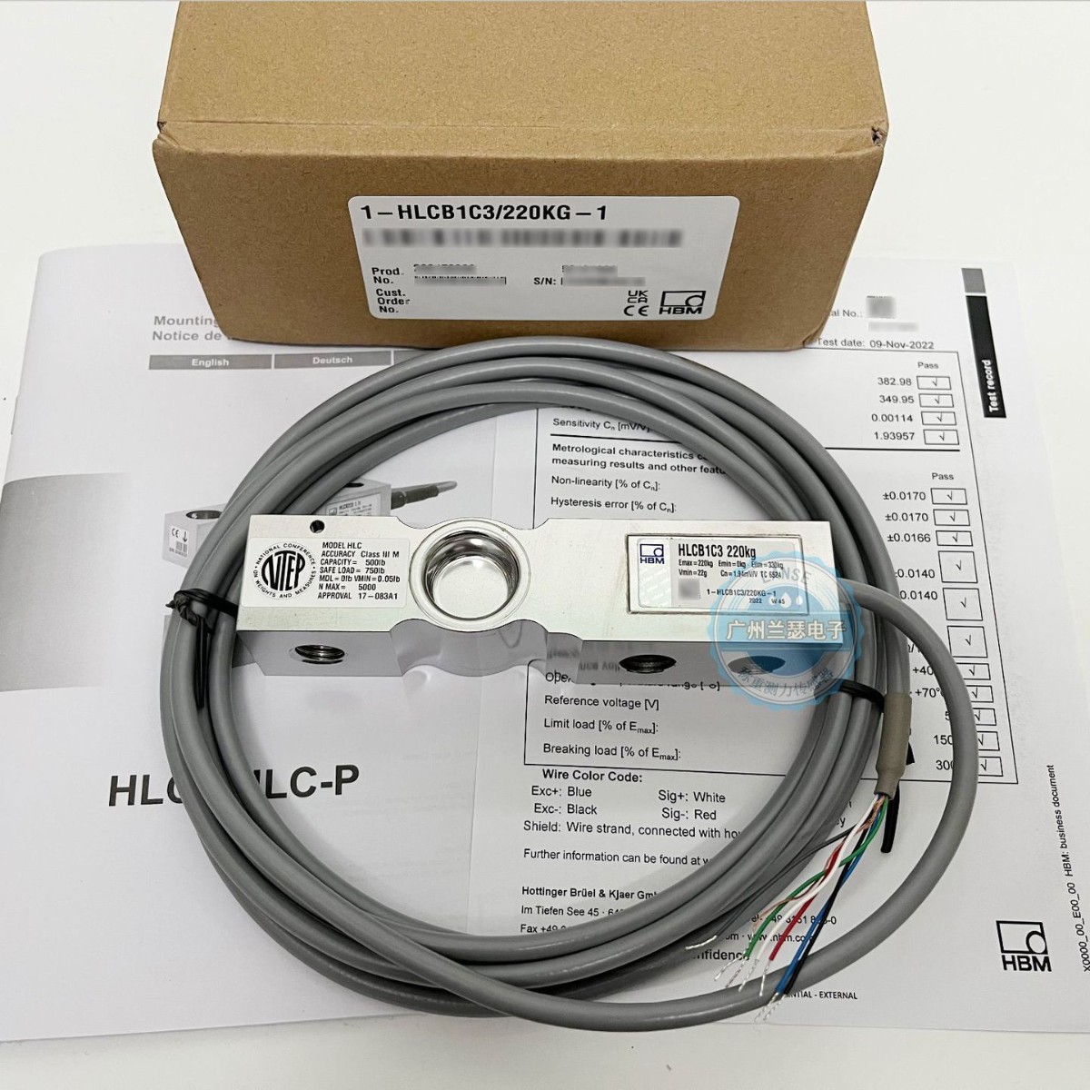 1-HLCB1C3/2.2t,1-HLCB1C3/4.4t德国HBM称重传感器 HLCB1C3系列