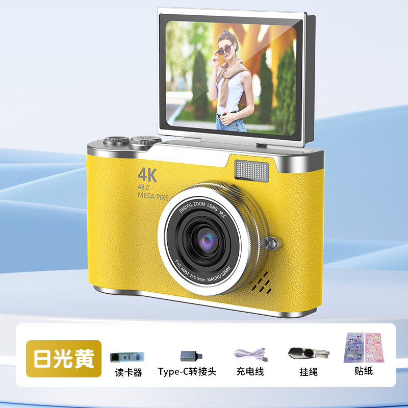 Nuevo estilo transfronterizo CCD retro 4K HD cámara portátil estudiante cámara digital regalo del día del niño