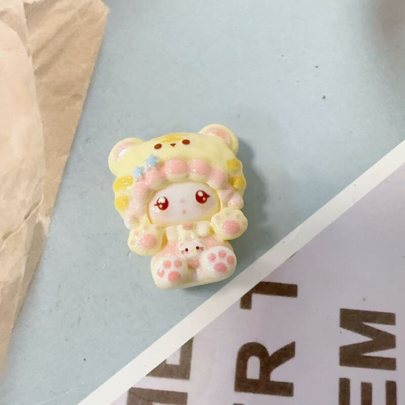 漫画かわいい動物着用猫樹脂アクセサリー手作り diy クリーム接着剤靴バックルヘアピンペンダントジュエリー材料|undefined