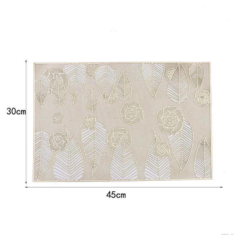 Alfombra de PVC rectangular europea diseño de impresión de aislamiento térmico de café hueco de lujo almohadilla de aislamiento térmico almohadilla impermeable