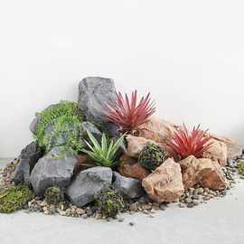 仿真泡沫石头摆件园林假石头拍摄道具室内雕塑模型造景庭院垒德株