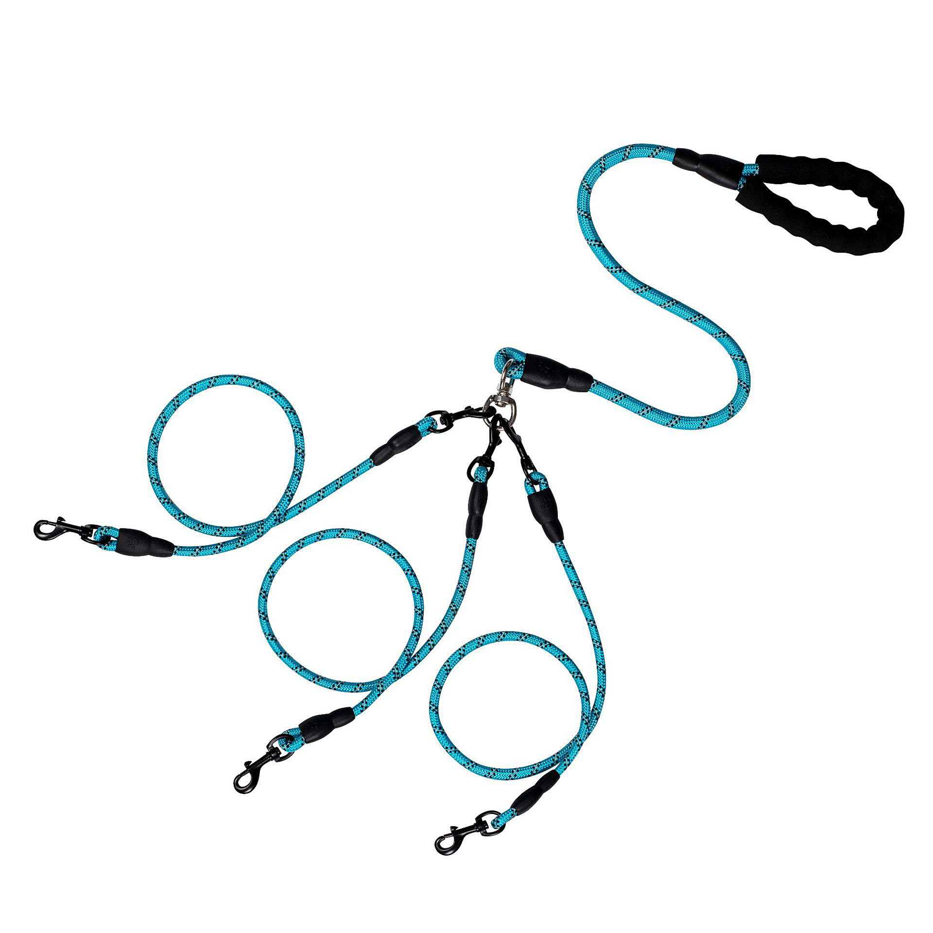 Sky blue three leash
