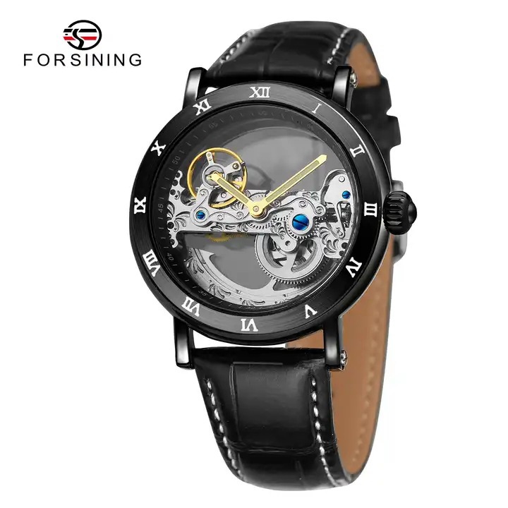 Fusini forsining Fashion Double-sided Hollow Watch Carved Movement Automatic Mechanical Watch_voghion.com