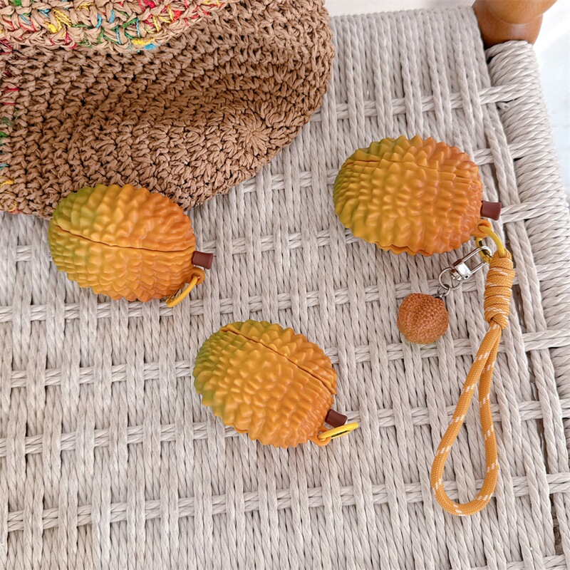 Oil-Sprayed Imitation Durian Suitable for Airpods4 Apple 2/3 Generation Earphone Case AirPods Pro3 Protective Cover for Women Oil-Sprayed Imitation Durian Suitable for Airpods4 Apple 2/3 Generation Earphone Case AirPods Pro3 Protective Cover for Women
