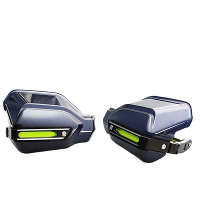 Motorcycle hand guards made of aluminum alloy, windproof, rainproof, and crash-resistant, universal modification protective gear (Motorcycle front windshield) - diamond-guardrail-brown-without-lights