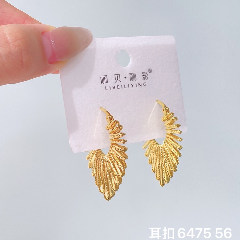 丽贝丽影丽银欧美时尚高级感素圈耳环2025新款爆款个性小众女耳圈|undefined