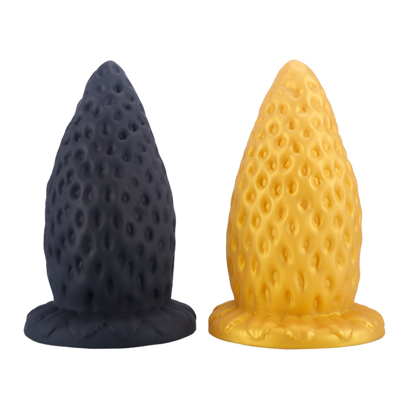 Giant Large Strawberry Anal Plug Liquid Silicone Heavy Super Thick Boxing Backcourt Anal Plug Male and Female Chrysanthemum Masturbation Expansion