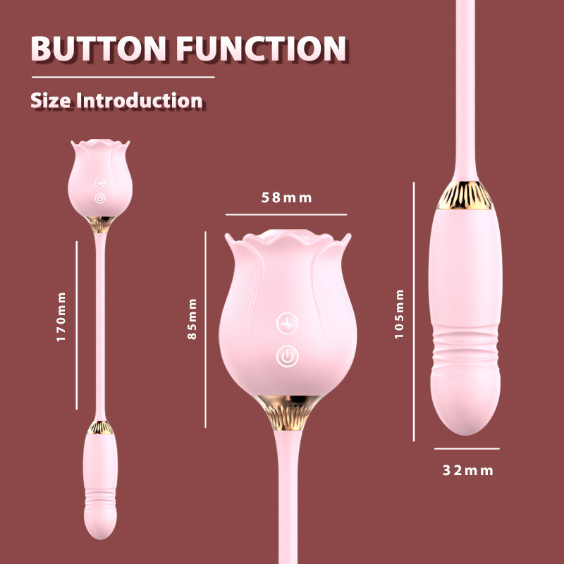 Sucking tongue, licking rose, jumping egg, telescopic vibrator, female masturbator, adult product_voghion.com