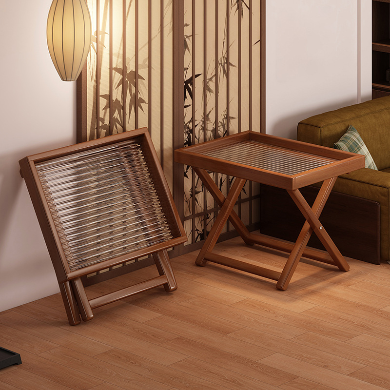 Sofa Small Side Table Foldable Living Room Non-Solid Wood Coffee Table Home Side Table Bedroom Bedside Shelf Balcony Table