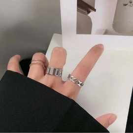 优雅生辉戒指女个性开口简约食指关节戒冷淡风复古指环厂家直销