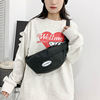 Tide, men's one-shoulder bag, Japanese school skirt for leisure for elementary school students, sports belt bag, cloth chest bag, internet celebrity