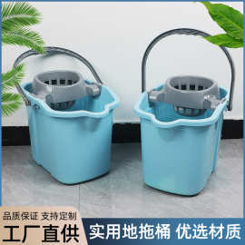 拖把桶家用带轮子拖地加厚塑料旋转拧水墩布单桶手动挤水桶地拖桶