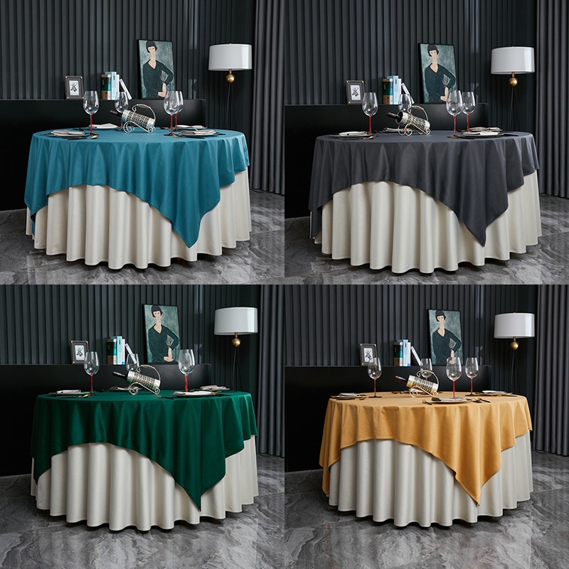 Suede Hotel Tablecloth Round Table Tablecloth Hotel Round Large Round Table Thickened Tablecloth