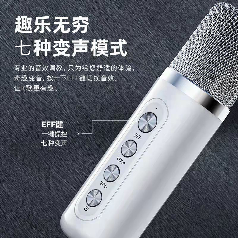 ポータブルBluetoothスピーカー、家庭用ワイヤレスカラオケスピーカー、マイク付き、屋外での歌、家庭用KTVに最適|undefined