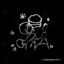 现货国乒周边装饰金属贴纸莎头PC组合孙颖莎王楚钦自粘手机贴批发