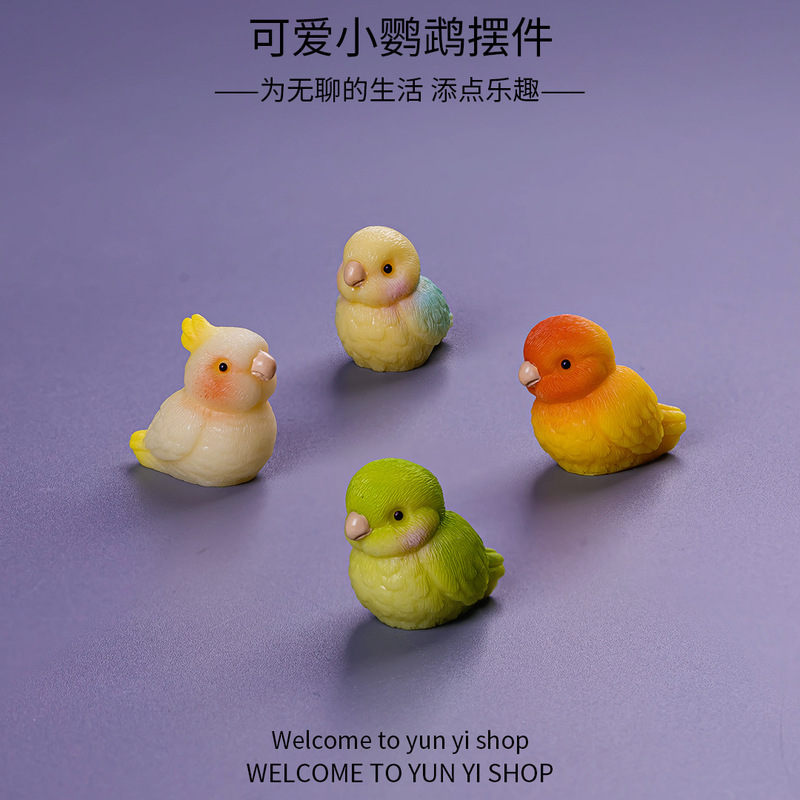 Micro-Landscape Realistic Parrot Ornaments, Realistic and Cute Cockatiel Accessories, Flower Pot and Fish Tank Landscaping Ornaments Micro-Landscape Realistic Parrot Ornaments, Realistic and Cute Cockatiel Accessories, Flower Pot and Fish Tank Landscaping Ornaments