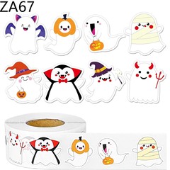 ホット販売ハロウィンシリーズゴーストギフト包装ラベルステッカー窓ガラス装飾粘着ステッカー