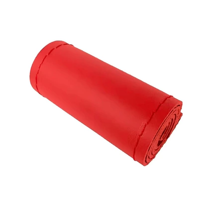 four seasons universal leather cover – Steering wheel cover - glossy-style-red-red-line-36cm