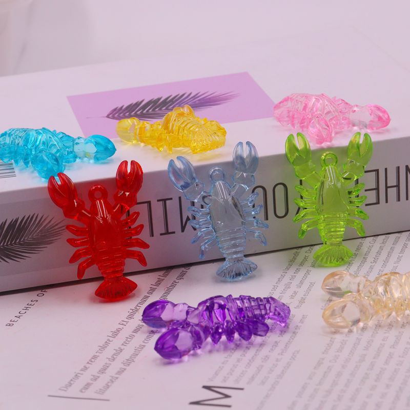 Supply Children's Amusement Park Grab Crystal Beads Acrylic Beads Crayfish Pendant DIY Beaded Jewelry Accessories Supply Children's Amusement Park Grab Crystal Beads Acrylic Beads Crayfish Pendant DIY Beaded Jewelry Accessories