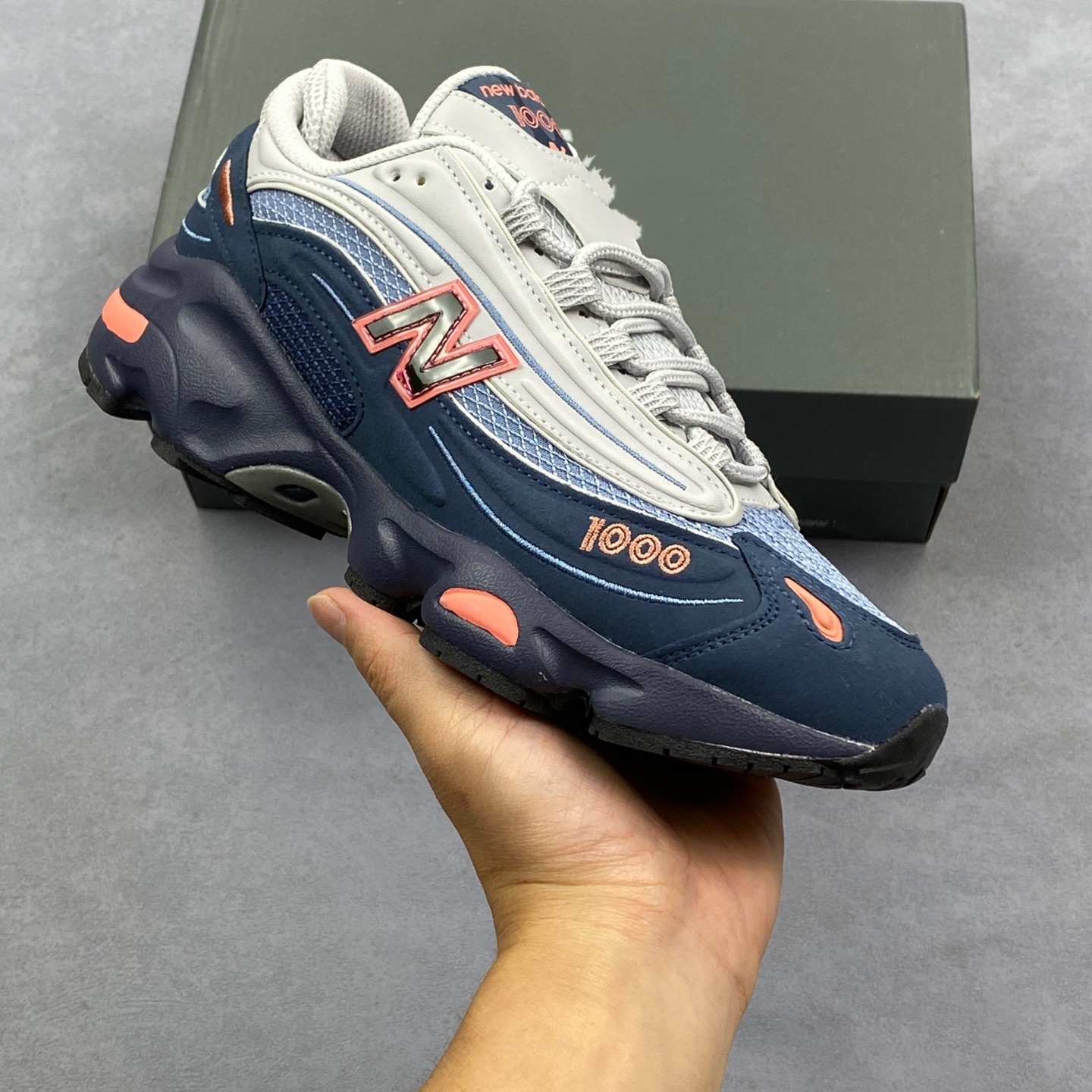 Putian zapatos comercio exterior NB1000 altura de suela gruesa zapatos deportivos para correr zapatos casuales retro zapatos para correr