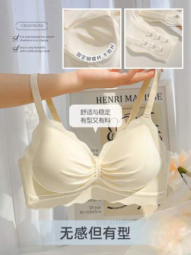 Seamless underwear for women with small breasts, new style  anti-sagging, secondary breast reduction, sexy bra set for girls, thin section