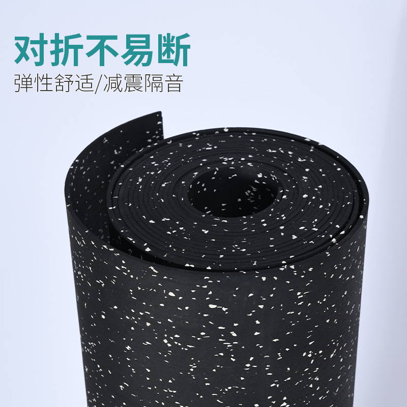 定制室内健身房隔音地胶力量区静音橡胶地垫消音地毯健身地垫厂家