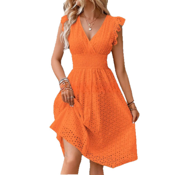 Multicoloured summer elegant dress