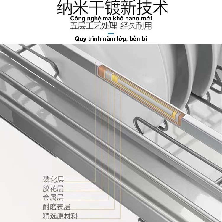 En stock cesta de plato multi-especificación cocina cajón de doble capa tazón cesta auto-drenaje de gran capacidad armario de almacenamiento cesta