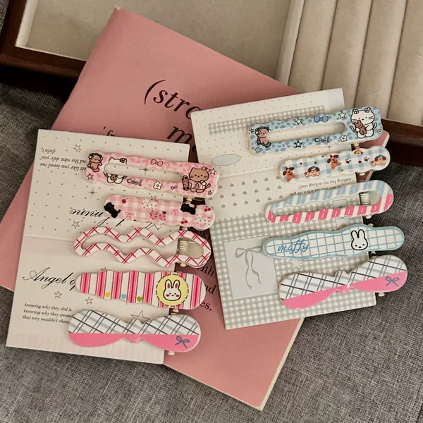Rabbit Duckbill Clip, Niche Sweet Ins-Style Side Bangs Clip, Cartoon Hairpin for Girls, Exquisite High-End Hair Accessory