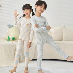 Children's Underwear Soft Velvet Cotton Set for Boys and Girls Autumn T-shirt and Panties Elastic New Kids Base Layer Spring and Autumn Style