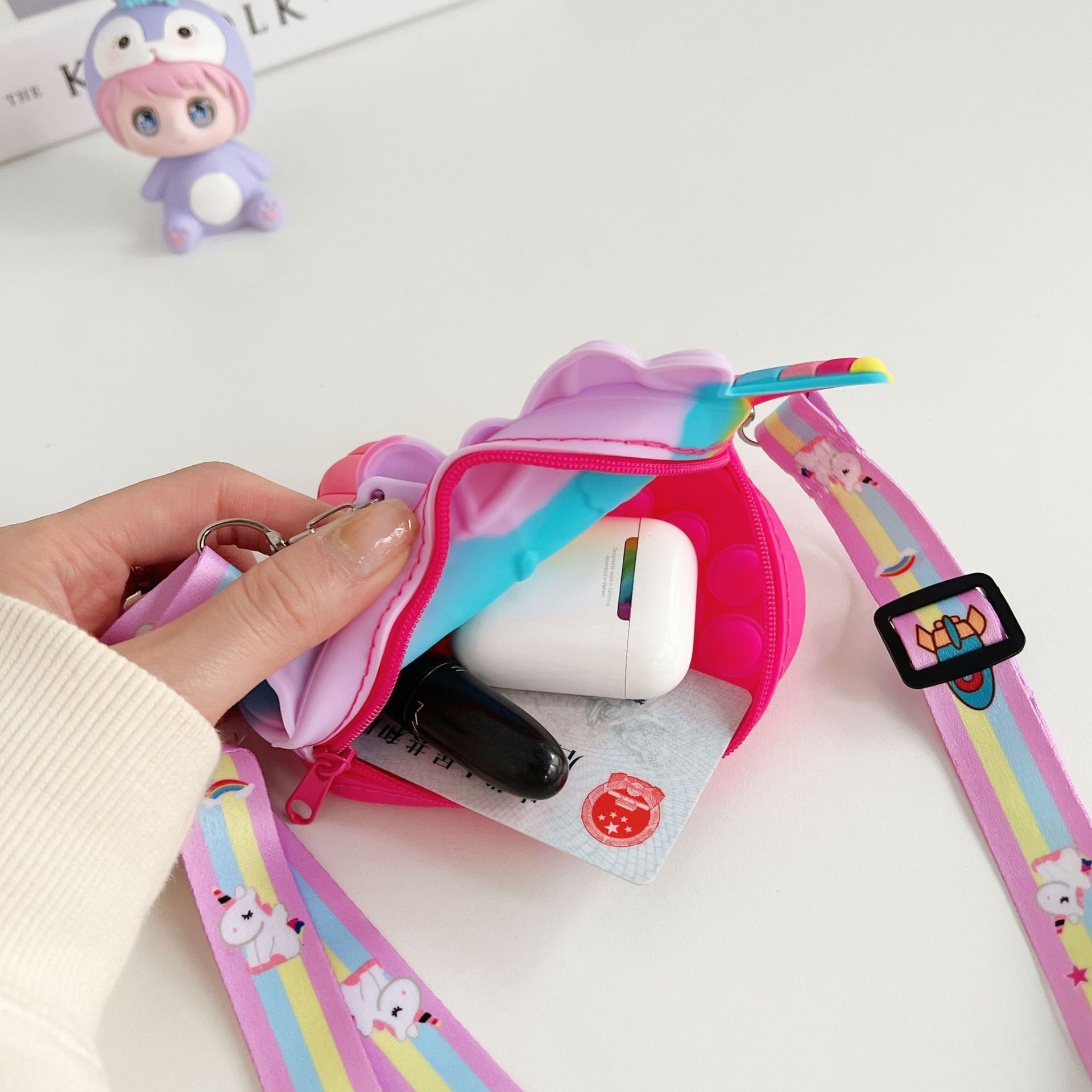 Kids Backpack Backpack All Seasons Season Kid's Silica Gel Zipper Kids Wallets