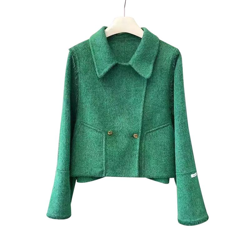 New Women's Fashion Autumn and Winter Lapel Multi-Color Short Wool Coat Wholesale Stylish Top Jacket